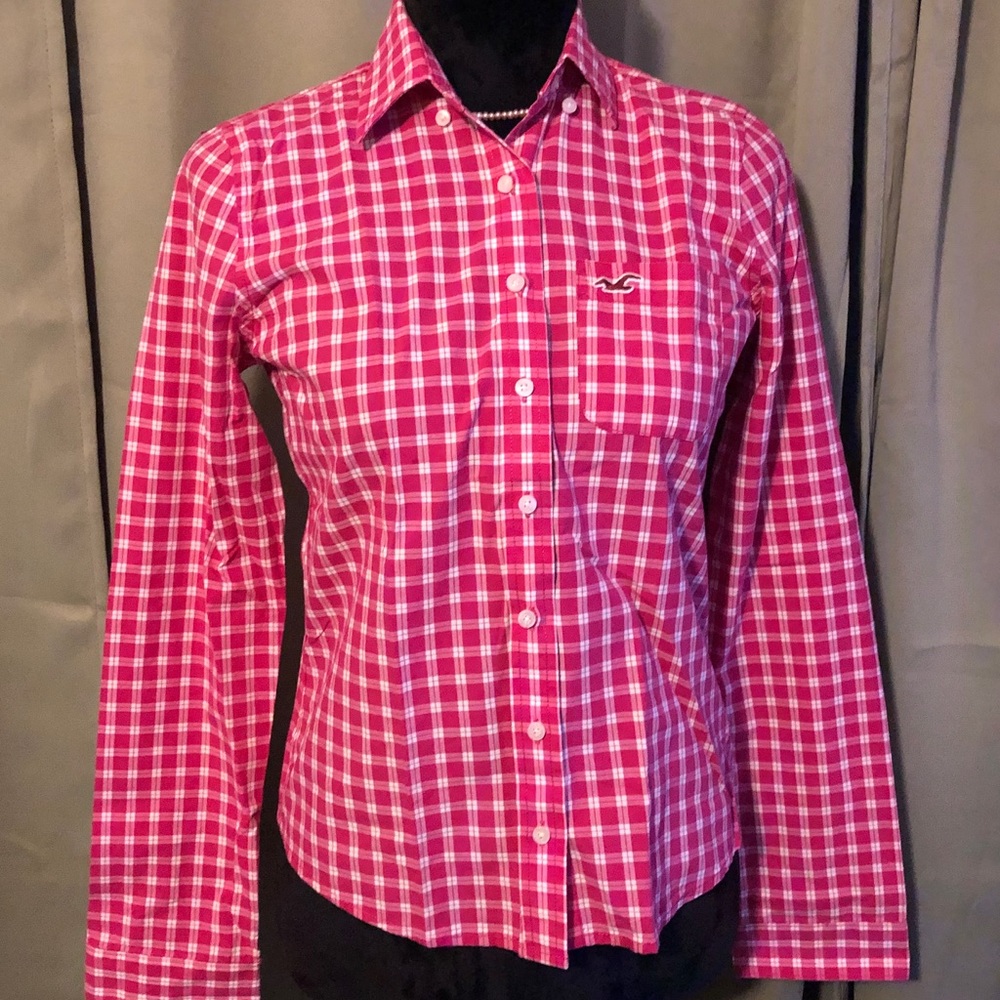 Hollister Plaid Women Shirt long Sleeve